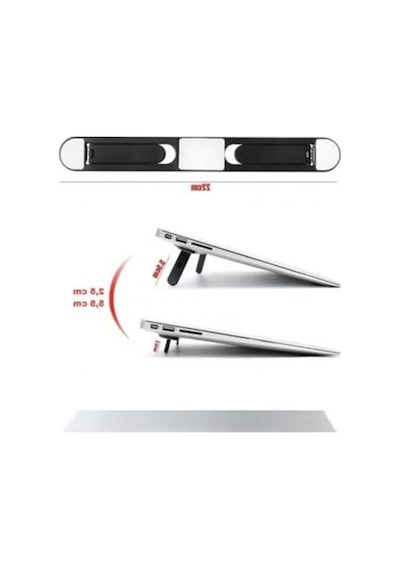 22 Cm Uzunlukta Yapışkanlı Katlanabilir Laptop Standı, Ayarlanabilir Yükseklik 1