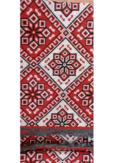 Makine Dokuması Çiçekli Desenli 3 Mekik Büyük Kalın Kilim