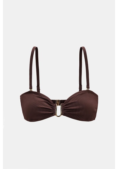 Amarelle Assos Mocha Straplez Çıkarılabilir Pedli Bikini Üst Kahverengi