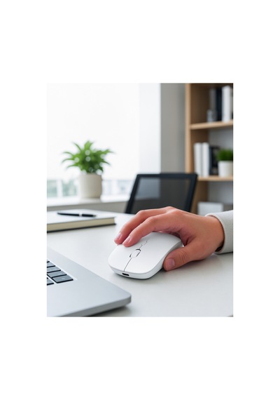 Ergonomik Şarjlı Fare, Çift Modlu Kablosuz Bluetooth Mouse Belirtilmemiş