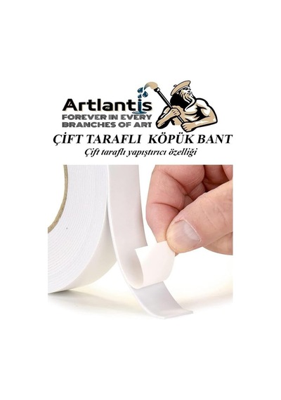 Tr Çift Taraflı Bant Köpük Bant 45mm X 2mt 6 Adet Çerçeve Tablo Halı Yapıştırma Bandı İç Ve Dış Mekan Sü