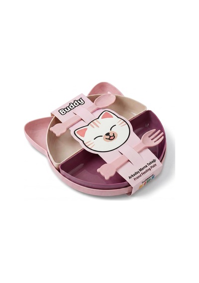 Kitty 7 Parça Mama Tabağı Seti, Bölmeli, Bpa İçermez, Bulaşık Makinesinde Yıkanabilir Pembe Genel
