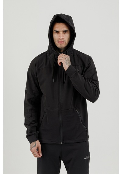 Airlife Sportswear Tam Boy Fermuarlı Erkek Kapüşonlu Eşofman Takımı Siyah
