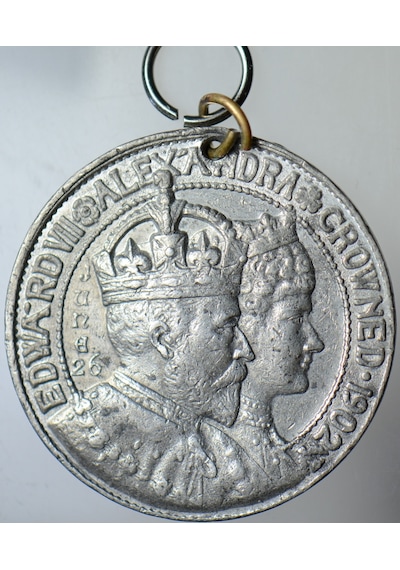 Birleşik Krallık Vıı. Edward Taç Giyme Töreni Anısına Madalyon 1902. Metal 38 Mm Orijinal. Diğer