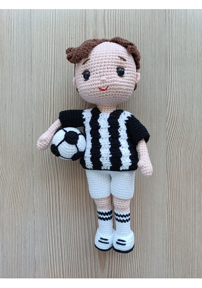 El Yapımı Amigurumi Taraftar Bebek/türkiye/gs/fb/ts/bjk / Hediyelik/koleksiyonluk 33 Cm