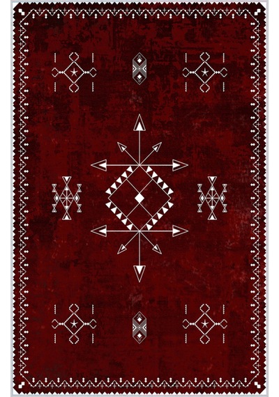 Rovigo Home Dijital Baskı Yıkanabilir Kaymaz Taban Salon Halısı RVG0187-SD962 Çok Renkli