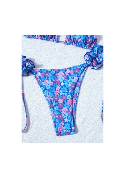Lilly Fleur D Azur Çiçek Desenli Bikini Takımı Mavi Mavi