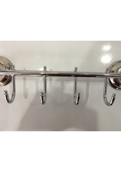 Saray Banyo Paslanmaz Krom 4'Lü Bornozluk Çok Renkli
