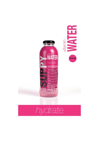 Suppy Vitamin Water Hydrate 3 Adet 414 Ml