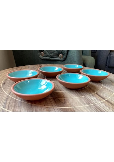 Athstore Turkuaz Sosluk Reçellik Çerezlik Lokumluk Kase 6lı Set Turkuaz