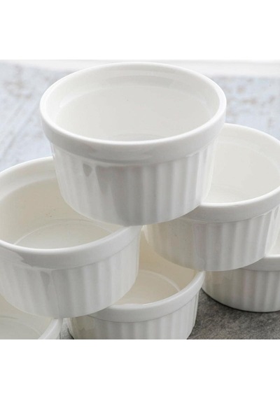 Cooker 6lı Seramik Sufle Kabı Pembe-krem-yeşil -9x5.5 Cm