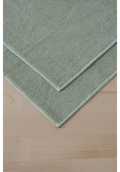 Pana Bathmat 303 - Yeni Trend, 50x75cm. 2ad. Premium Ayak Havlusu / Banyo Paspas Seti Yeşil