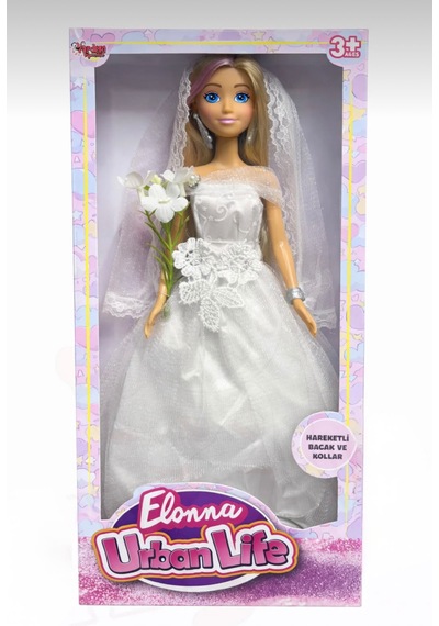 Elonna Urban Life Gelin Bebek Hareketli Kollu Bacaklı Oyuncak Bebek 26 Cm