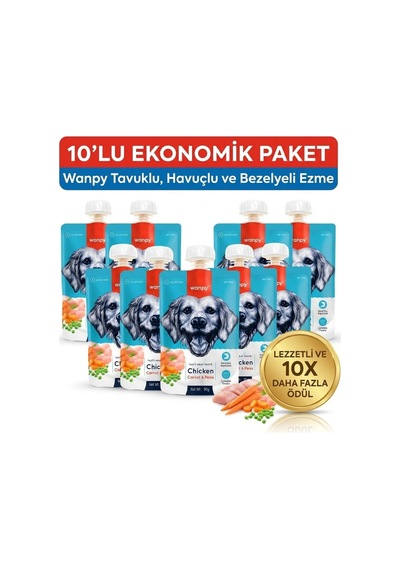 Wanpy Köpek Et Ezme Tavuk Havuç X 10