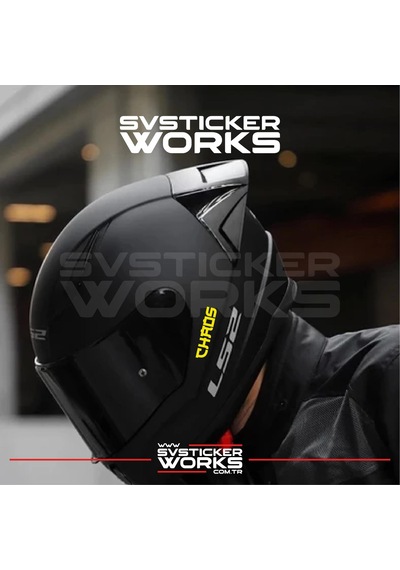 Chaos Vizör Sticker Kask Vizör Sticker Tüm Kasklar Uyumlu 1 Adet Sarı