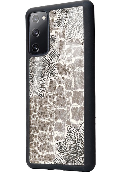Samsung Uyumlu S20 Fe Taşlı Yaprak Tasarımlı Glossy Telefon Kılıfı Çok Renkli