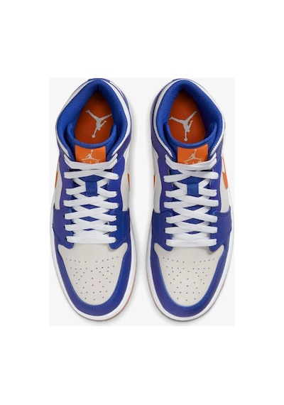 Nike Air Jordan 1 Mid 'knicks' Fd1029 400 Erkek Spor Ayakkabı Mavi Beyaz Mavi Beyaz