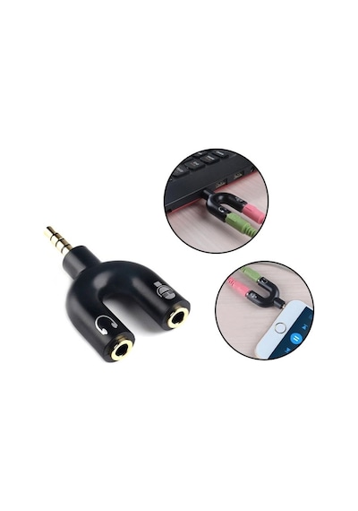 Hadron 4612 Kulaklık Mikrofon Çevirici Dönüştürücü 2 Dişi 1 Erkek