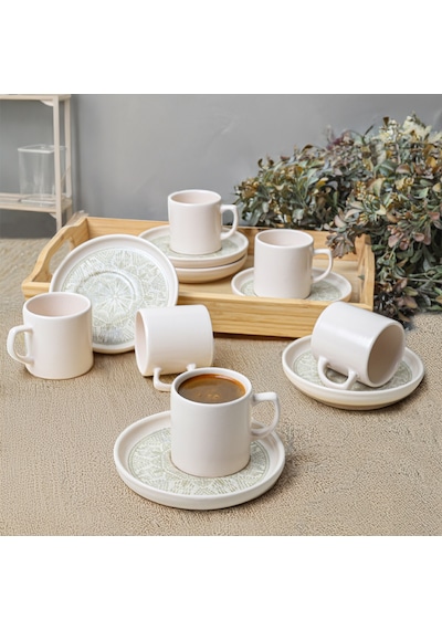 Keramika Groundlace Nordic Kahve Takımı 12 Parça 6 Kişilik 21501