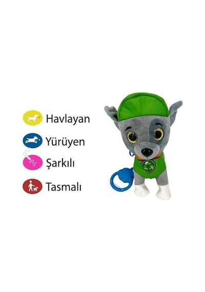 Babydoor Paw Patrol Köpek Yürüyen, Havlayan Müzikli Tasmalı Kumandalı Peluş Oyuncak