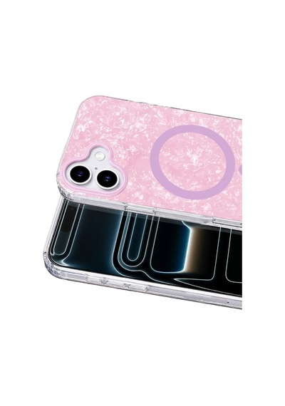 Magicool Onegif Apple iPhone Uyumlu 17 Mila Dalgalı Magsafe Kapak - Lila