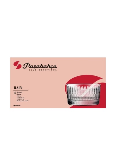 Paşabahçe Rain Bowls 17 Cm 185 Cc 4'lü - 6 Adet Tarı Şeffaf