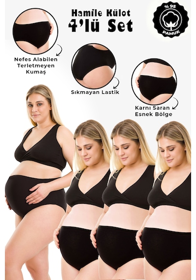 4lü Set Hamile Külot