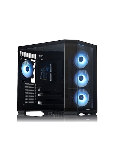 Temperli Cam Kasa İle 4x12cm Argb Led Fanlı Oyuncu Kasası