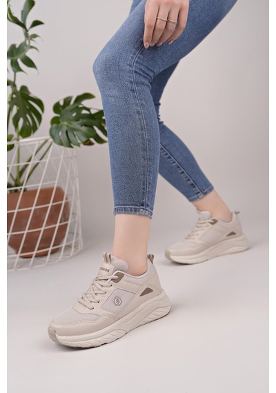 Nesilshoes Nesil Shoes Queen 2105 Kum Kadın Senakers