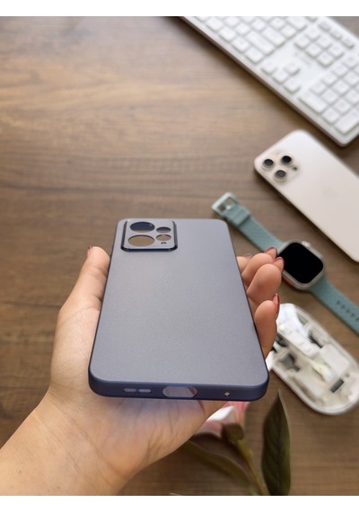 Redmi Note 12 4g Uyumlu Süper İnce Mat Ultra Thin Silikon Kılıf Lacivert