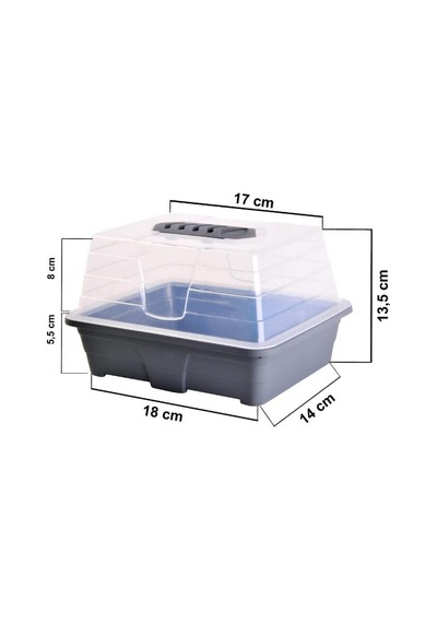 Omnipazar So-fyt1 Fide Yetiştirme Fanusu Takımı 1.4 Litre 18 Cm No 1 Antrasit