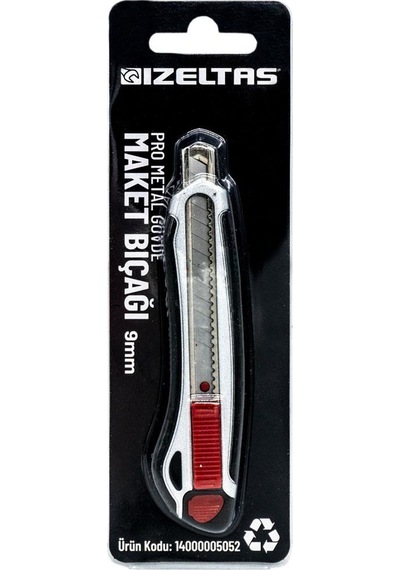 İzeltaş Pro Metal Gövde Dar Maket Bıçağı 9 Mm