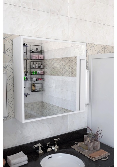 Balneo Çok Amaçlı Aynalı Banyo Dolabı - Beyaz