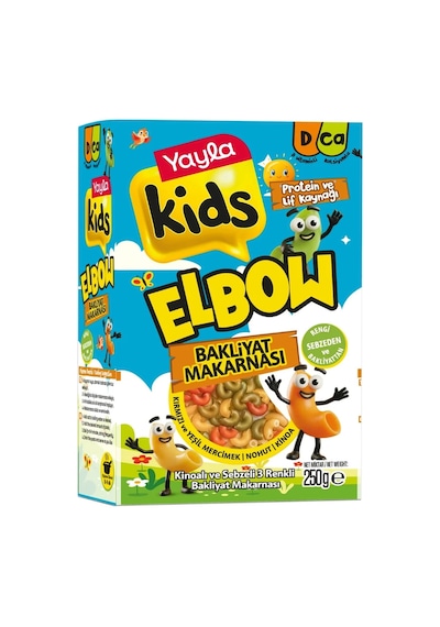 Kids Kinoalı Sebzeli 3 Renkli Elbow Bakliyat Makarnası 250 G