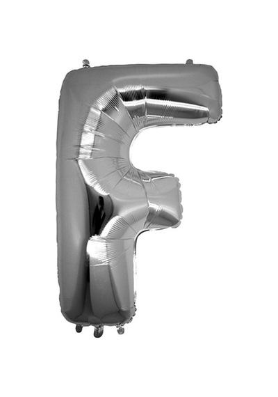 Gümüş Folyo Balon F Harfi 40 CM
