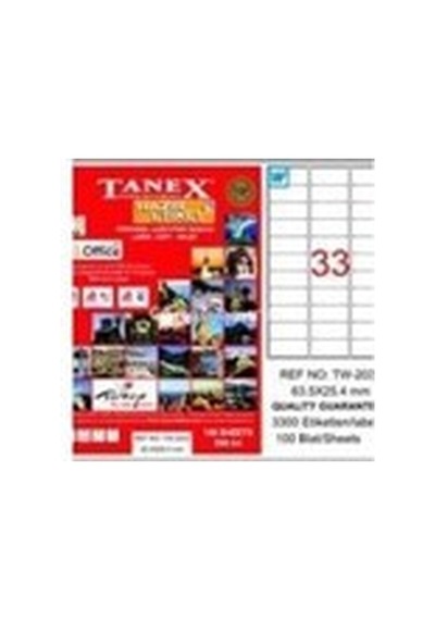 Tanex Tw-2033 Etiket Go (63.5 x 25.4 MM)
