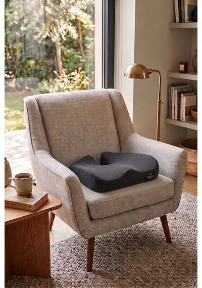 Yeni Nesil Coccyx Minder Kuyruk Sokumu İçin Yüksek Yoğunluklu Visco Posture Oturma Minderi 47x41x12 Cm Dvm-22s Siyah