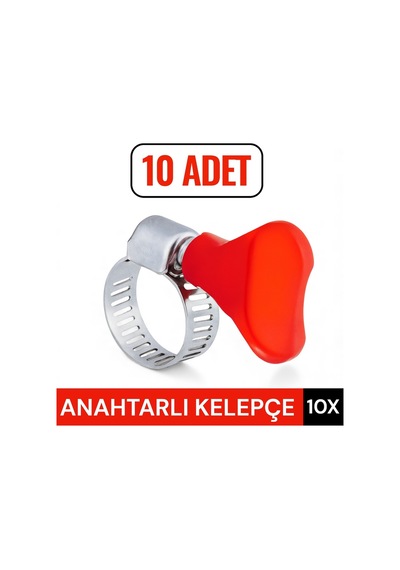 13-19 Mm Kendinden Anahtarlı Kelebekli Hortum Kelepçesi 10x Diğer