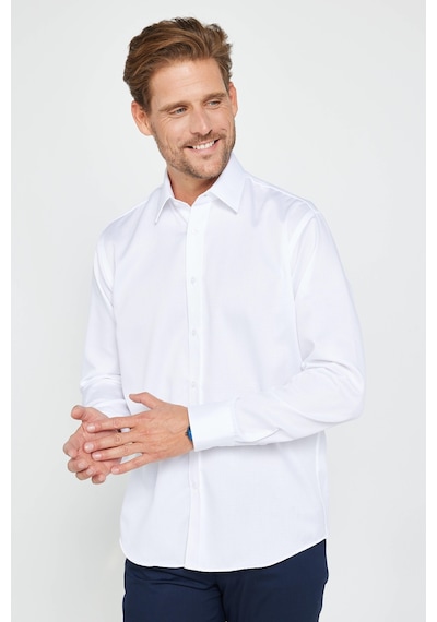 Tudors Klasik Fit Uzun Kollu Non Iron Beyaz Erkek Gömlek-31194-beyaz Beyaz
