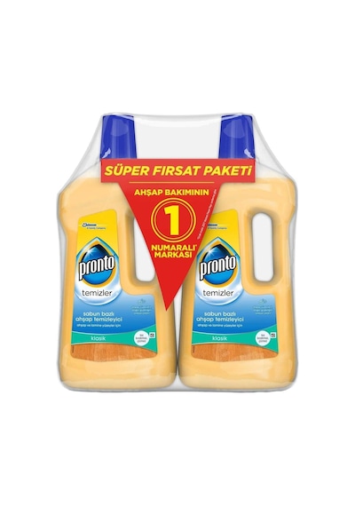 Pronto Ahşap Ve Lamine Yüzey Temizleyici Klasik 750 Ml + 750 Ml 1500 ML