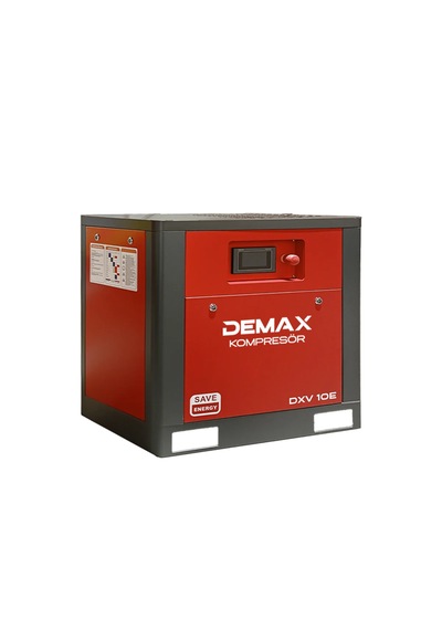 Demax 10 Hp İnventörlü Vidalı Hava Kompresörü Tek Makine