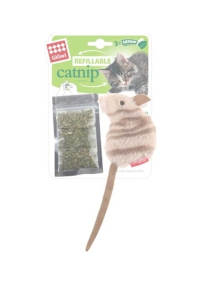Gigwi Catnip Hazneli Fare Peluş Kedi Oyuncağı