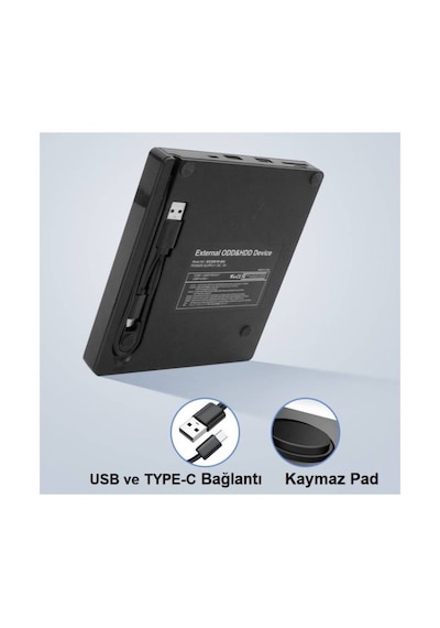 Kenly Harici DVD-RW USB 3.0 + SD TF Kart Okuyucu + 3.0 USB Hub