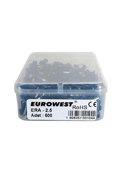 Eurowest 2,50mm Mavi İzoleli Yüksük - 500 Adet
