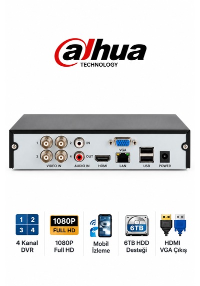Xvr1b16 4 Kanal Hdcvı Kamera Kayıt Cihazı