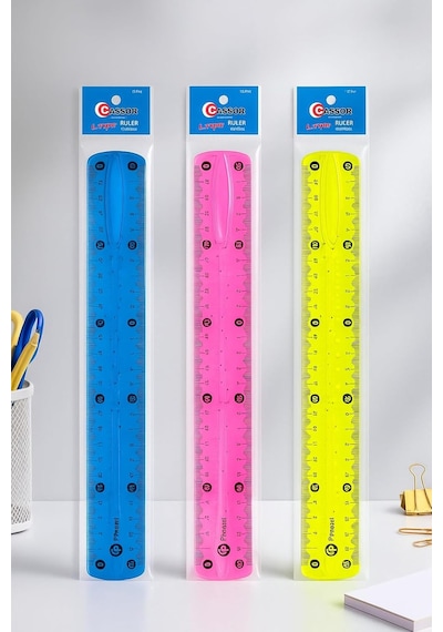 Nistabolje 3 Adet Esnek Cetvel Kırılmaz Cetvel 30 Cm Karışık Renkler Genel