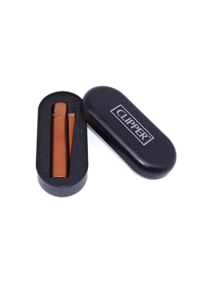 Clipper Özel Kutusunda Metal Çakmak - Koyu Rose Gold Mat Brushed Dark Rose Gold Rose