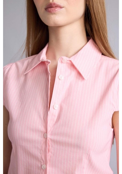 Defacto Fıtted Bengalin Gömlek H3093ax26smpn171 Pembe-pn171