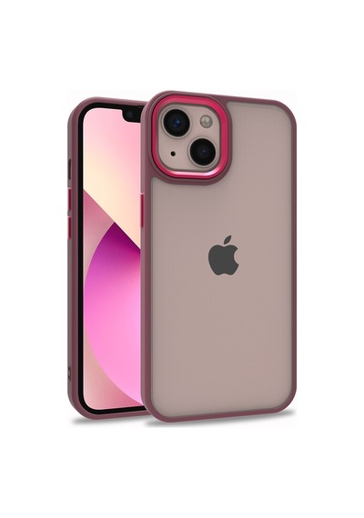 Apple Uyumlu iPhone 13 Renkli Kenarli Parlak Flora Kilif 547924964