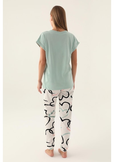 Rolypoly Roly Poly 3399 Cute Kadın Kısa Kol Pijama Takımı 001